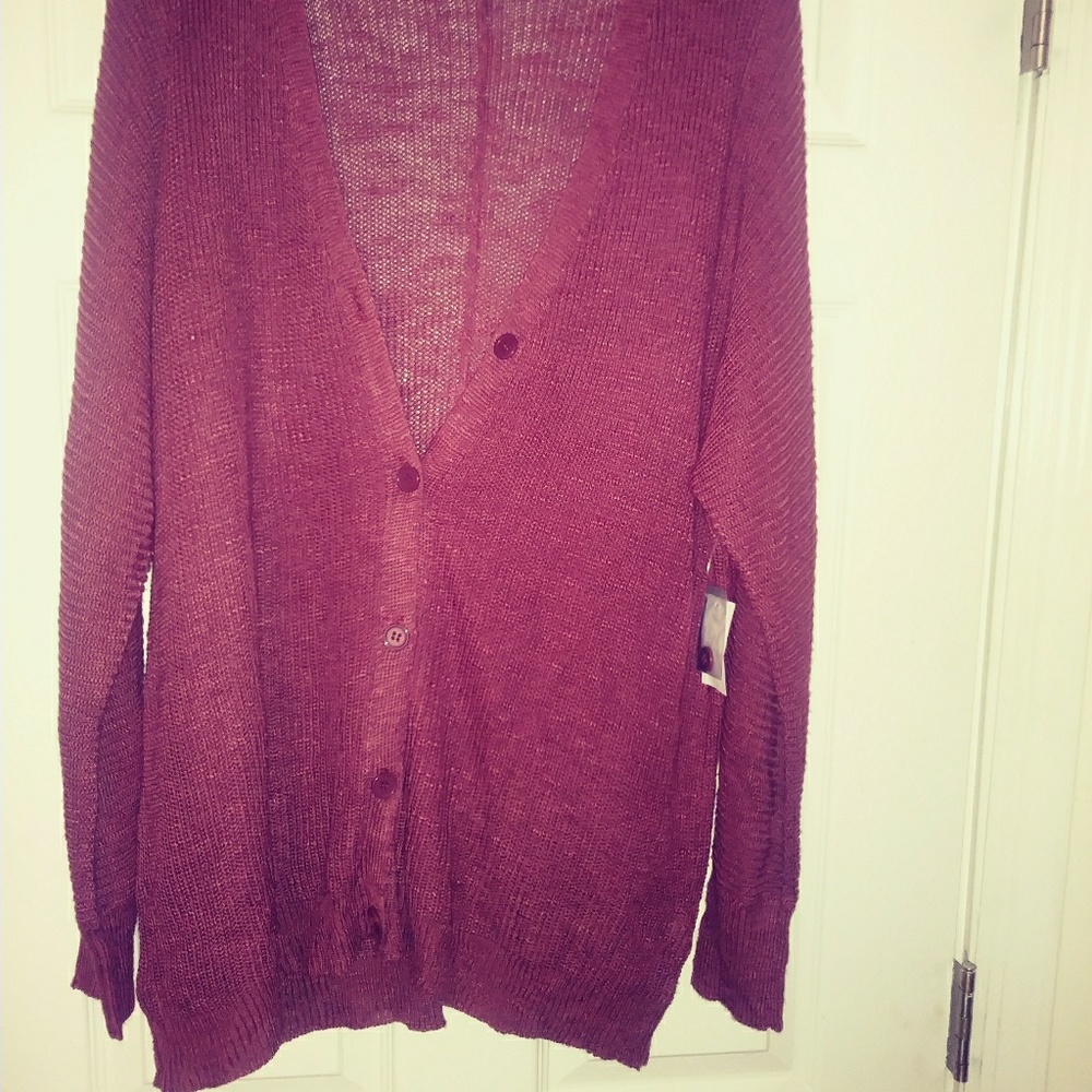 Maroon charlotte russe cardigan